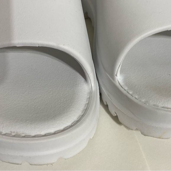 Rough Helium womens Platform Wedge Slide Sandals White size 11 - Picture 5 of 16